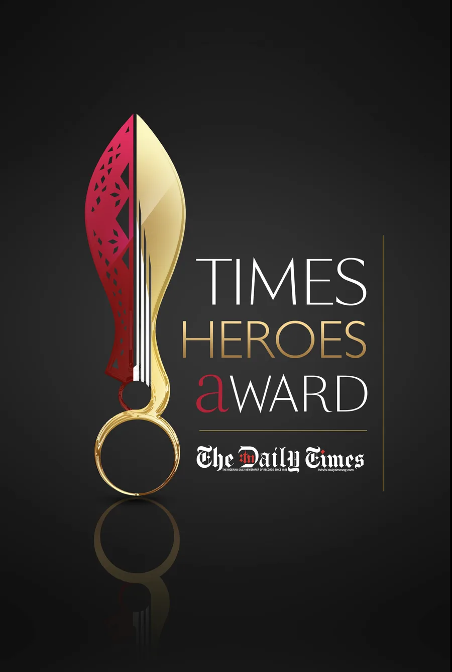 The Times100 Heroes Award emblem alongside The Daily Times masthead